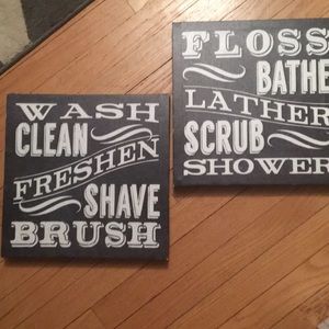 Set of Bathroom Theme Canvas Pictures